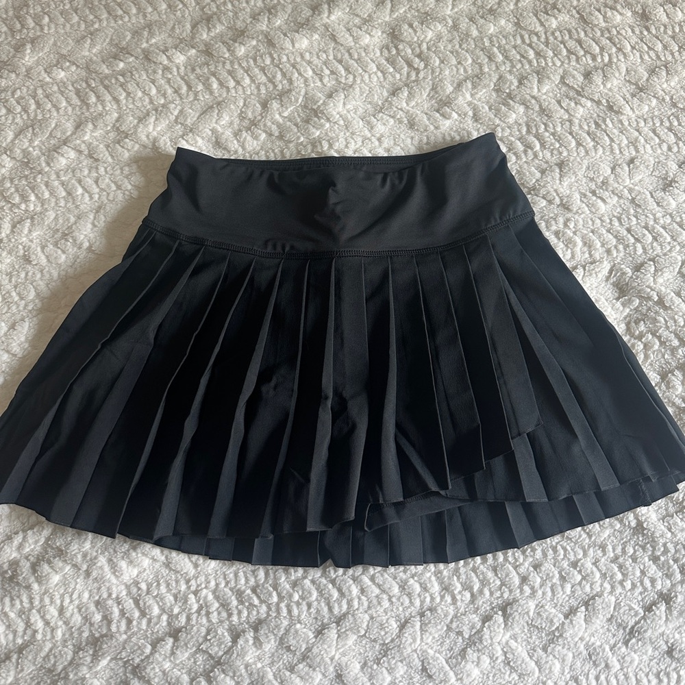 Black Pleated Tennis Skirts with Shorts High Waisted Mini Skirt Golf Skort